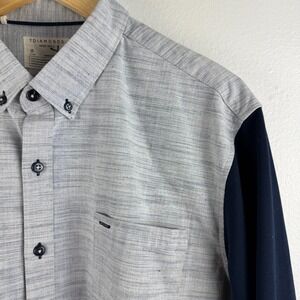 7 DIAMONDS - Made Well Mens long sleeve button down shirt 2-TONE - XL